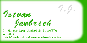 istvan jambrich business card